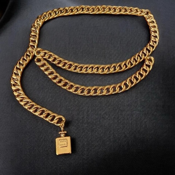CHANEL Gold Chain Belt - Picture 1 of 8